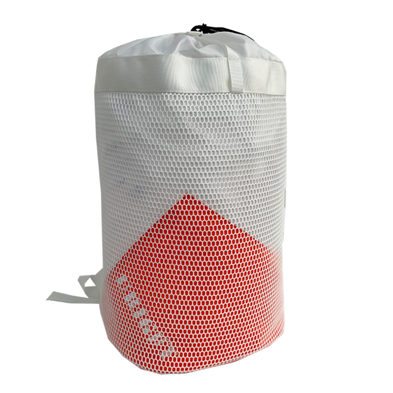 Uright Mesh Drawstring Backpack White Orange