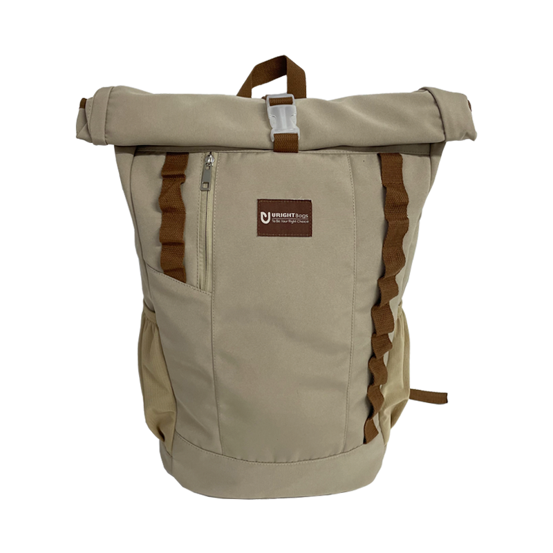 Uright Rolling Top Daily Backpack Kakhi