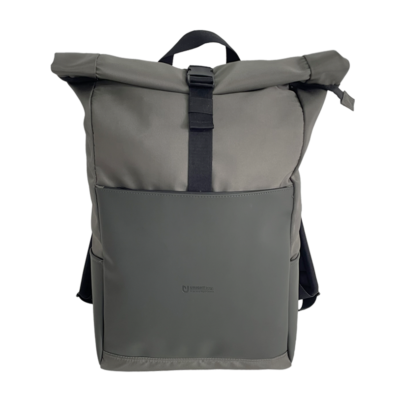 Uright fabric with mat PU backpack